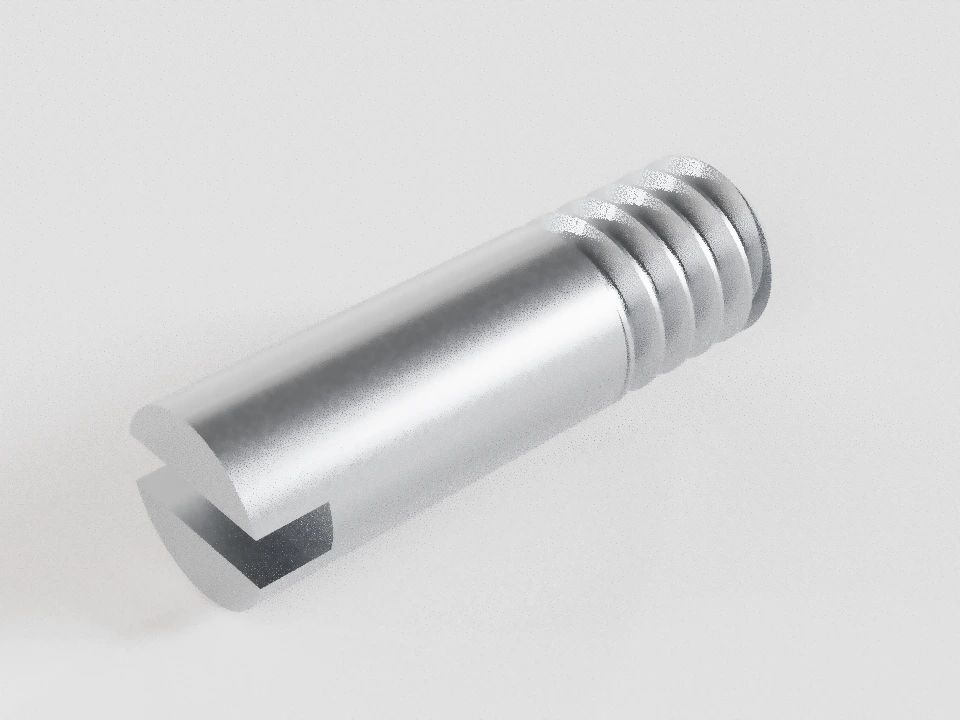 Пример: DIN 427 · М1.2×4 · исполнение shank — предметная 3D-модель