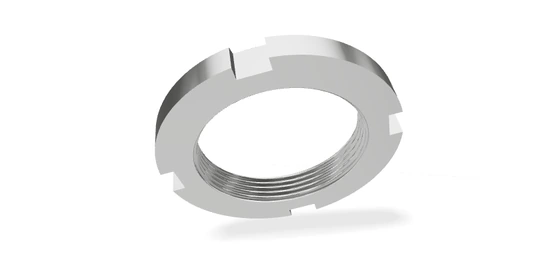 DIN 70852: Круглая шлицевая гайка с узким торцом