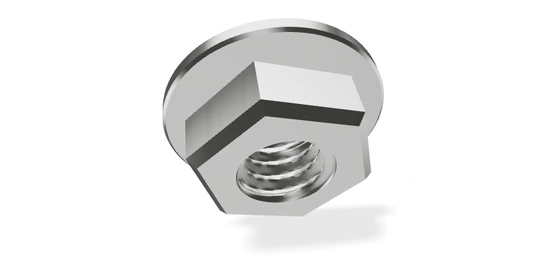 DIN 6923 · Без насечки: Шестигранная гайка с фланцем