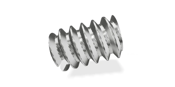 DIN 7965: Резьбовая мебельная втулка с наружной шурупной резьбой